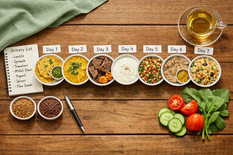 7-Day Diet Plan for Weight Loss: Free Indian Meal Plan with Grocery List & Calorie Count